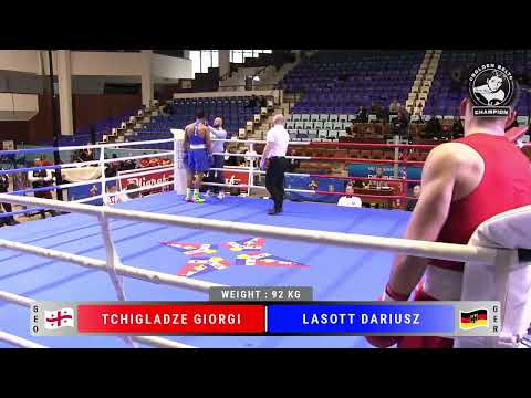 07-04-2022 (92kg) BOXING TCHIGLADZE GIORGI GEO - რუმინეთში საერთაშორისო ტურნირზე პირველი გამარჯვება.